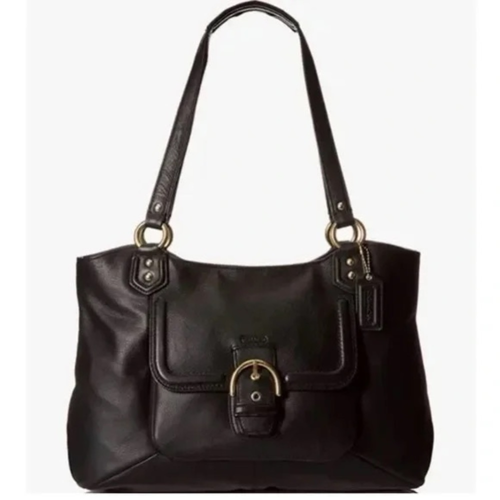 COACH Campbell Belle black leather tote bag